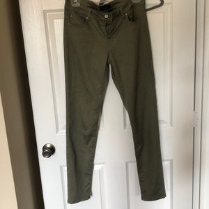 5/$15! Olive green skinny jeans by celebrity pink
